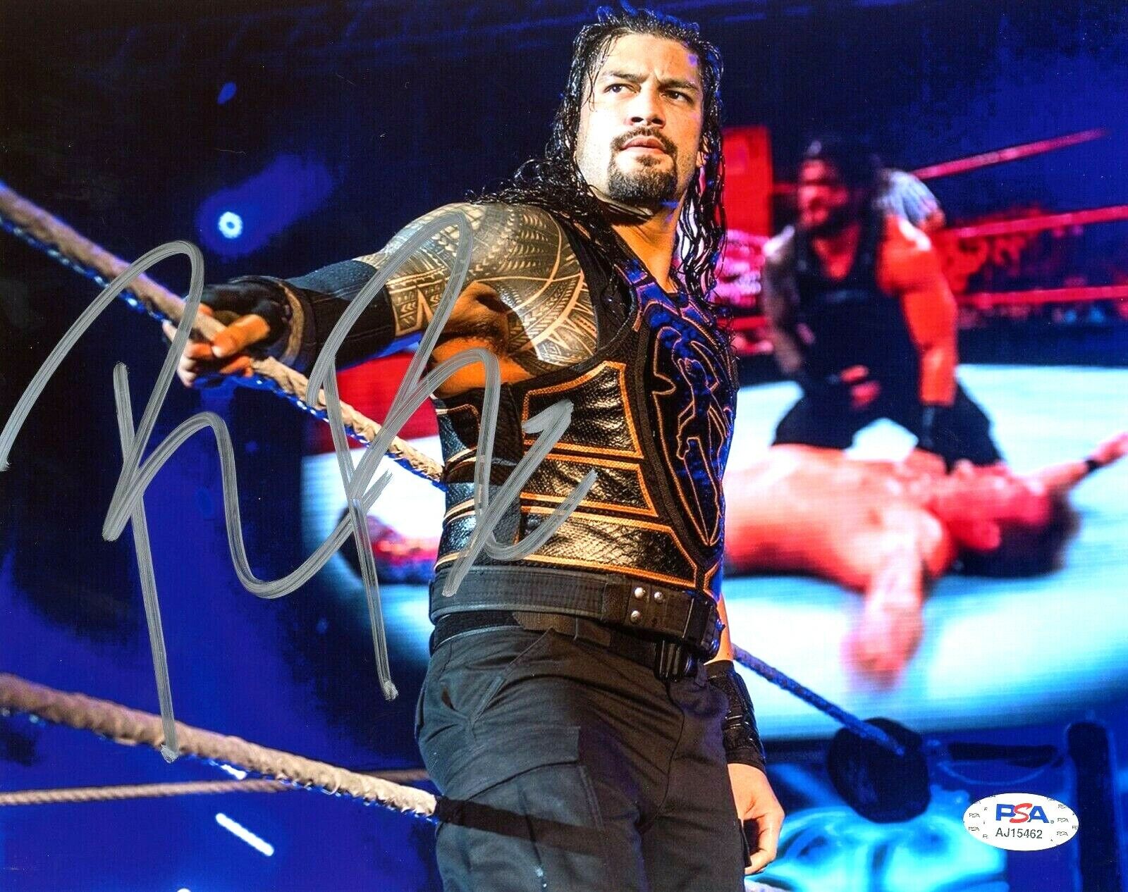 WWE ROMAN REIGNS HAND SIGNED AUTOGRAPHED 8X10 Photo Poster painting WITH PSA DNA COA 2 RARE