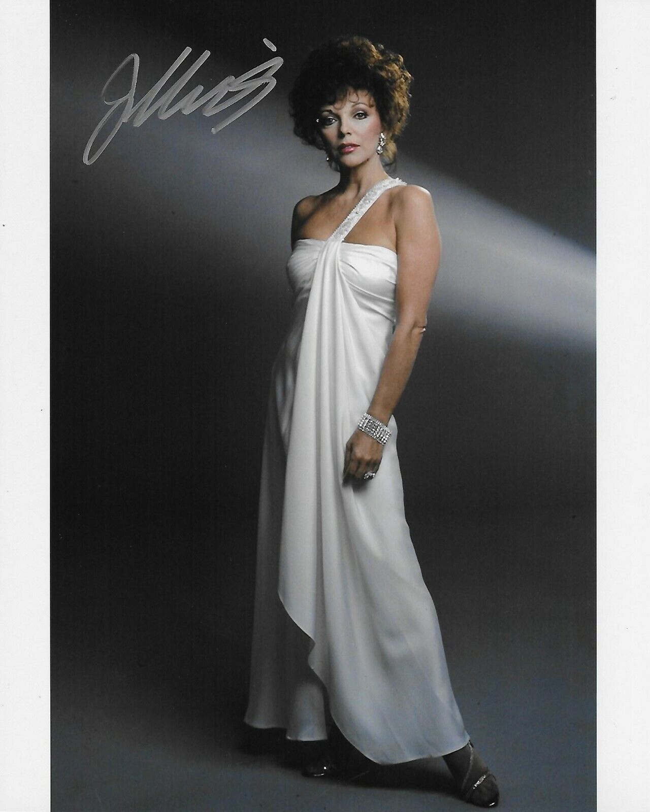 Joan Collins Original Autographed 8X10 Photo Poster painting #45 signed @Hollywood Show -Dynasty