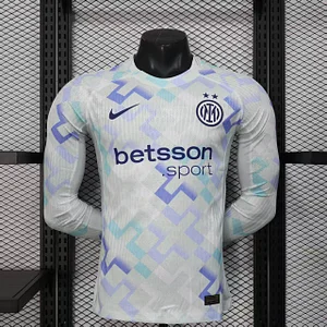 2025-2026 Long Sleeve Player Version Inter Milan Away Football Shirt 1:1 Thai Quality
