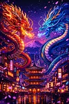 Luxury AB Velvet Diamond Painting Kit - Dragon