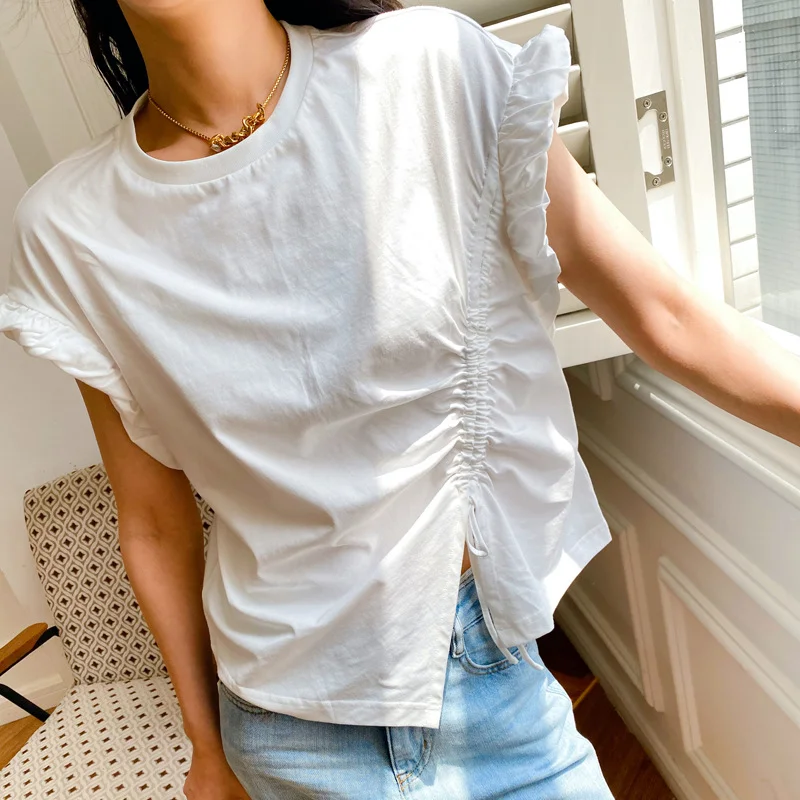 Uveng Uveng New Casual Fashion Lady T-Shirt Design Cotton European T-Shirt Women's Short-Sleeved Women's Clothing