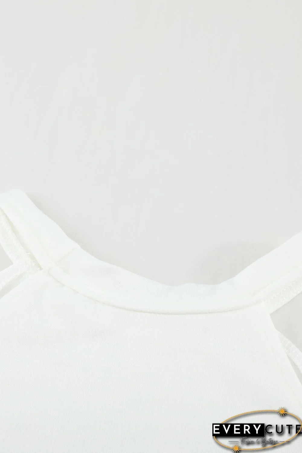 White Hollow Out Off-the-shoulder Long Sleeve T-shirt