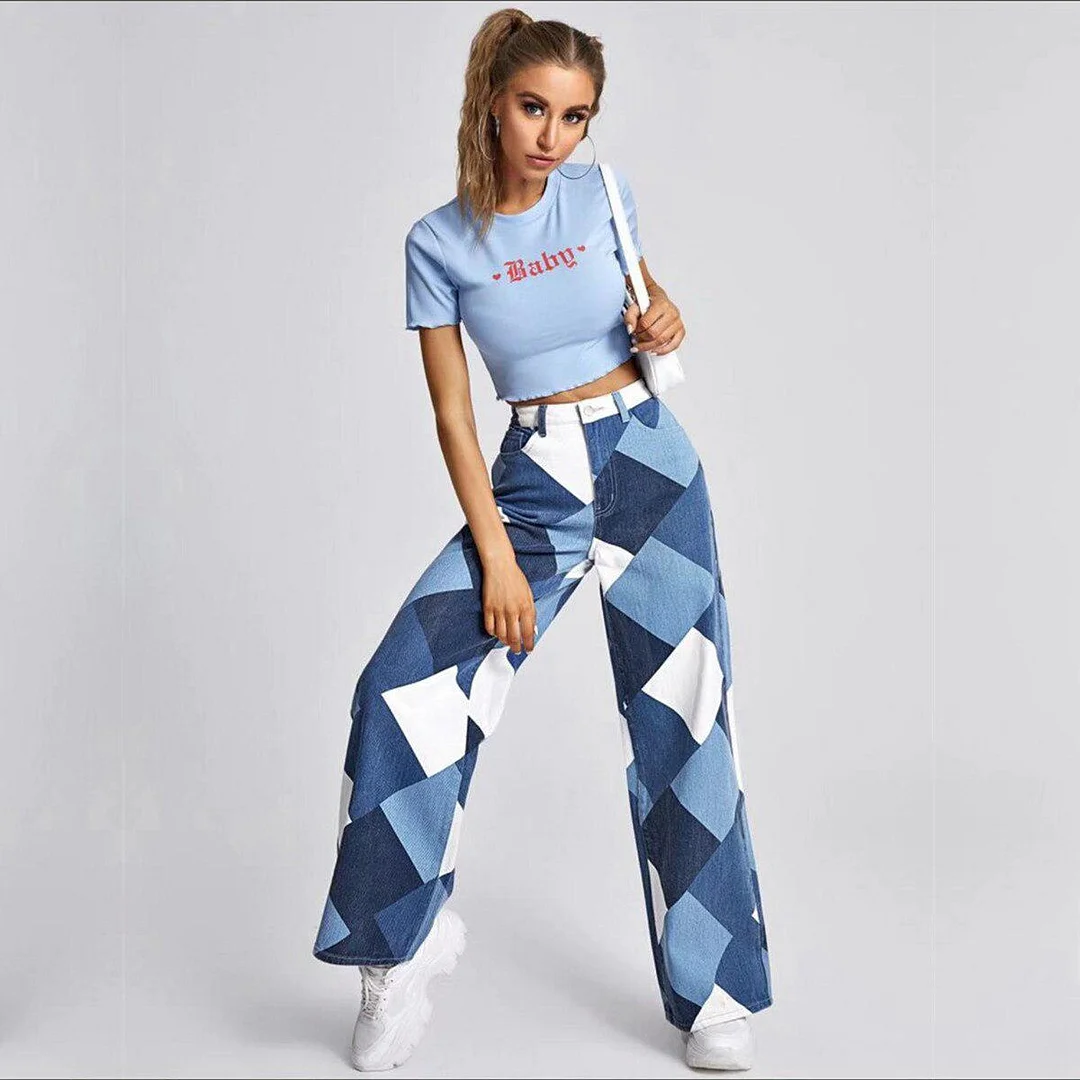 Brownm Harlequin Wide Leg Jeans