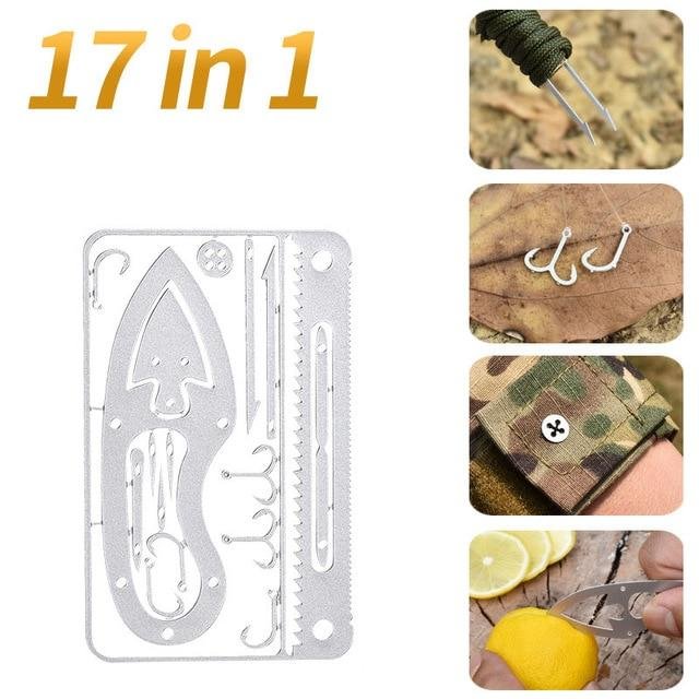 Multifunction Camping Survival Tool Fishing Hook Card Hunting New