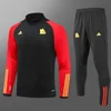 2023/2024 Rome Munich Half-Pull Training Suit Black Football Shirt 1:1 Thai Quality Set love fball
