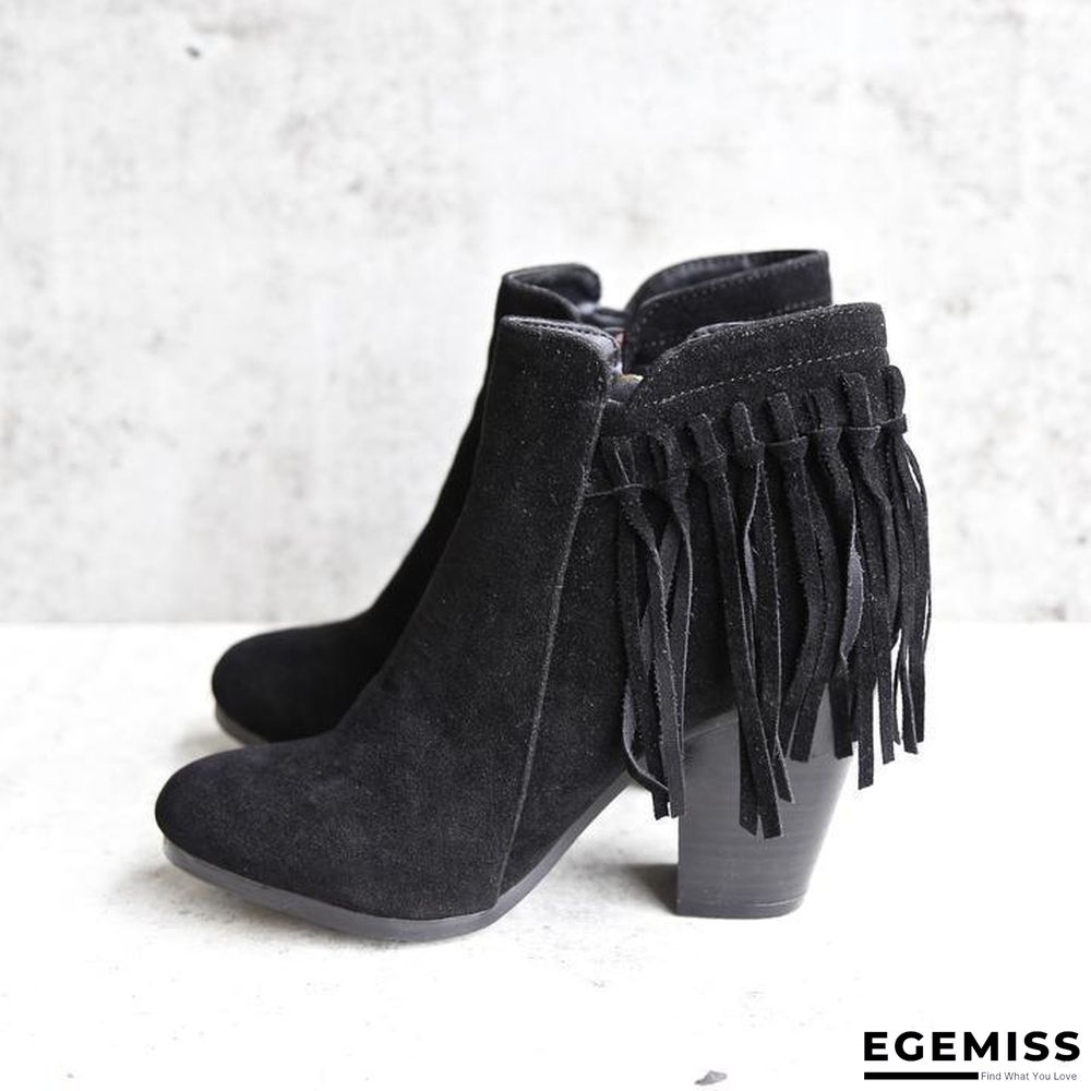 Boho Fringe Ankle Booties Winter boots | EGEMISS