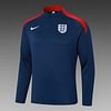 Joyfball 2024/2025 England Half-Pull Training Suit Royal Blue Football Shirt 1:1 Thai Quality
