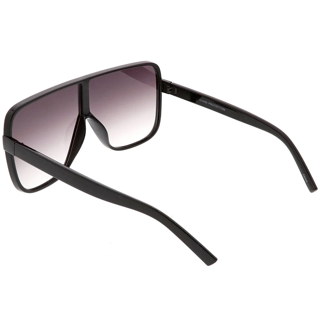 Oversize  Flat Top Square glasses With Neutral Color Flat Lens 69mm