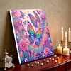 Framed Diamond Painting - Special Shaped - Colorful Butterfly (25x25cm)