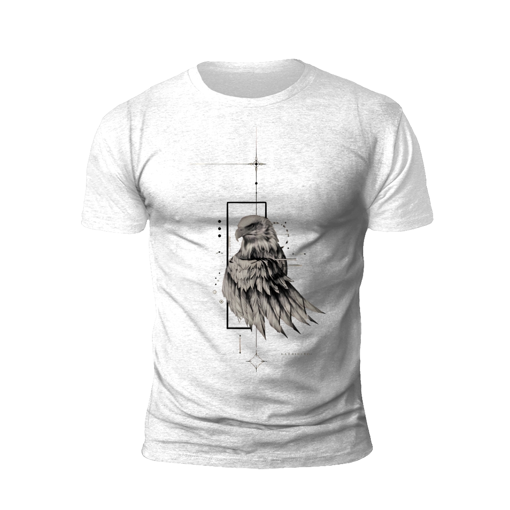 Majestic Eagle with Geometric Design T-shirt