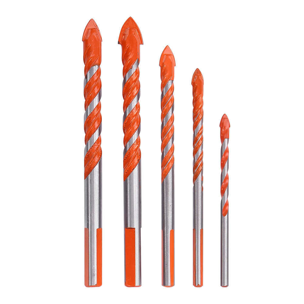 

5pcs 5-12mm Carbide Alloy Tipped Glass Ceramic Triangle Drill Bits Orange, 501 Original