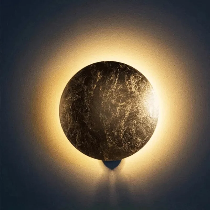  Nordic Modern Creativity Bedroom Eclipse LED Art Wall Sconce Lamp 48% OFF