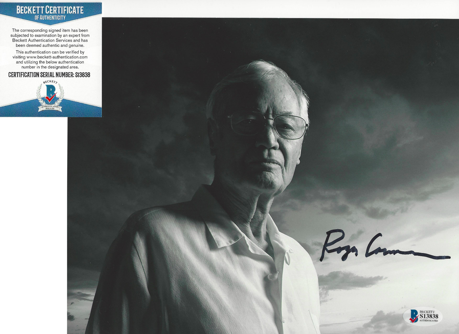 ROGER CORMAN SIGNED AUTHENTIC 8x10 Photo Poster painting 5 INDEPENDENT DIRECTOR BECKETT COA BAS