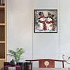 Bonhomme de neige de No&euml;l-Peinture Diamant Ronde Compl&egrave;te-30*30CM