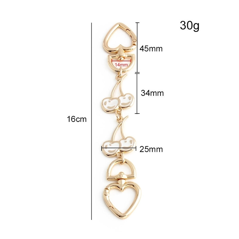 In Stock Cherry Color-free Extension Chain Cocoa Pool Shoulder Strap Old Flower Mini Women’s Bag Strawberry Decoration Replacement Chain