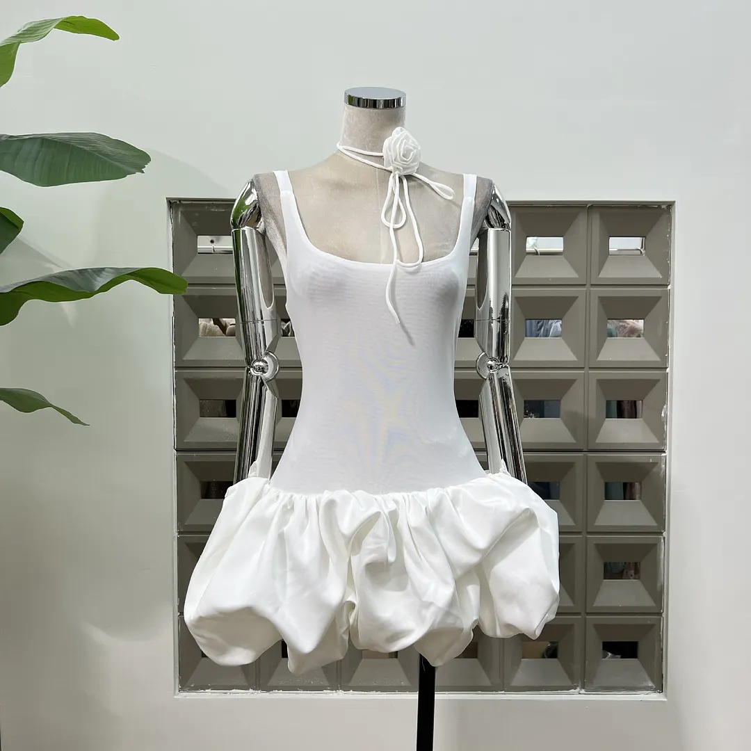 Brownm Super Nice Ball Charming Micro-Cloud Skirt With Low Breast Sexy Vest Skirt Fluffy