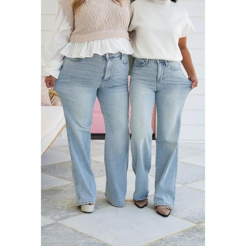 🏆LAST DAY SALE 49% OFF💥 Vintage Wash Plus-Size Jeans -Stretchy, Straight Leg & Butt-Lifting Fit
