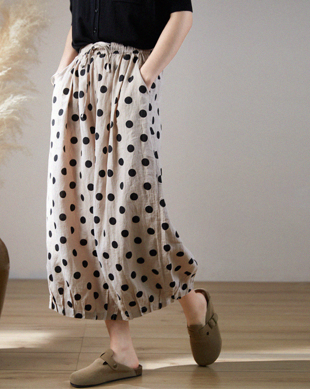 Polka Dot Loose Wide Leg Pants