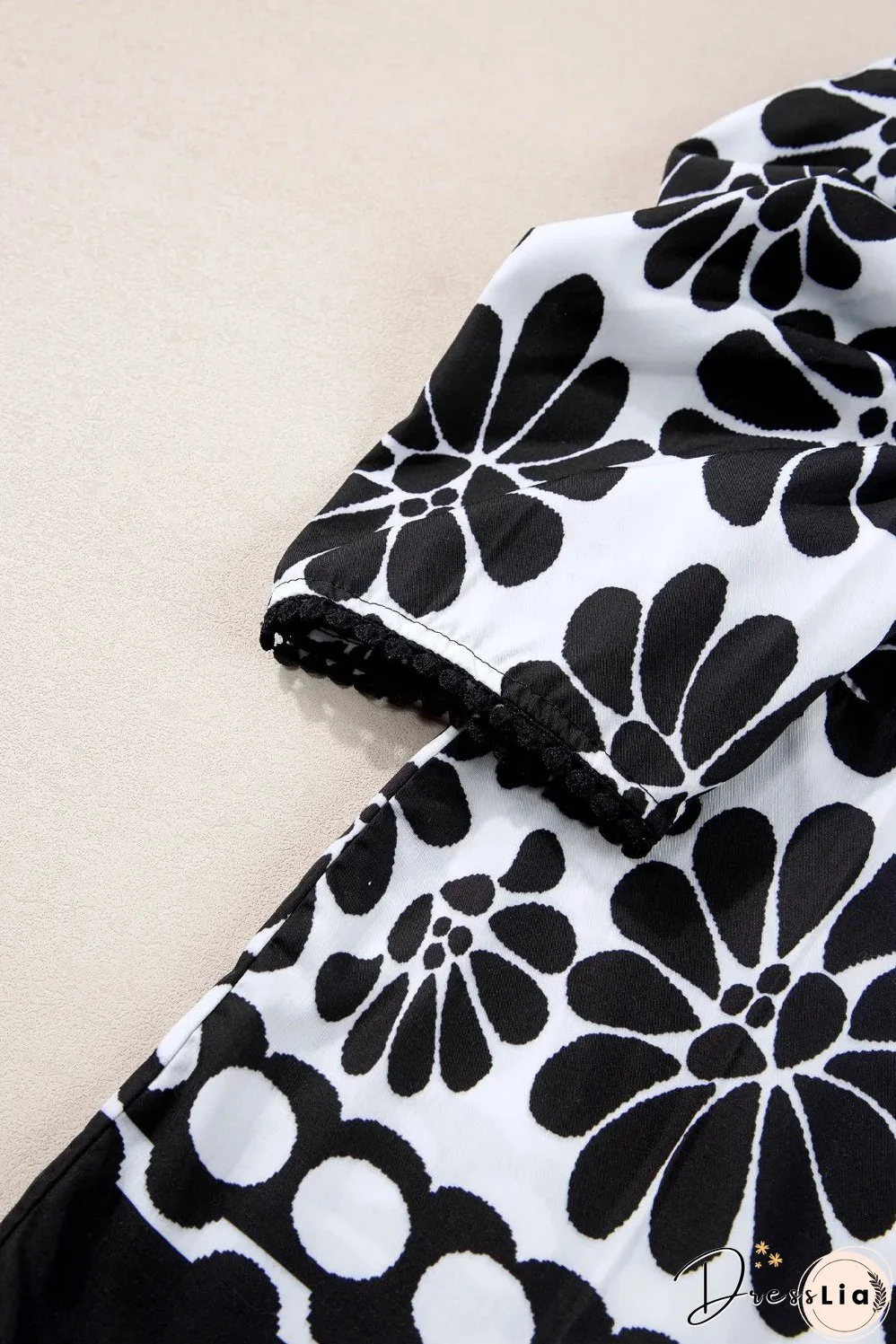 Printed Round Neck Half Sleeve Blouse