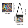 Vintage-Inspired 5D DIY Diamond Painting Waterproof Adjustable Strap Shoulder Cross Bag Kit(Flower Wolf)