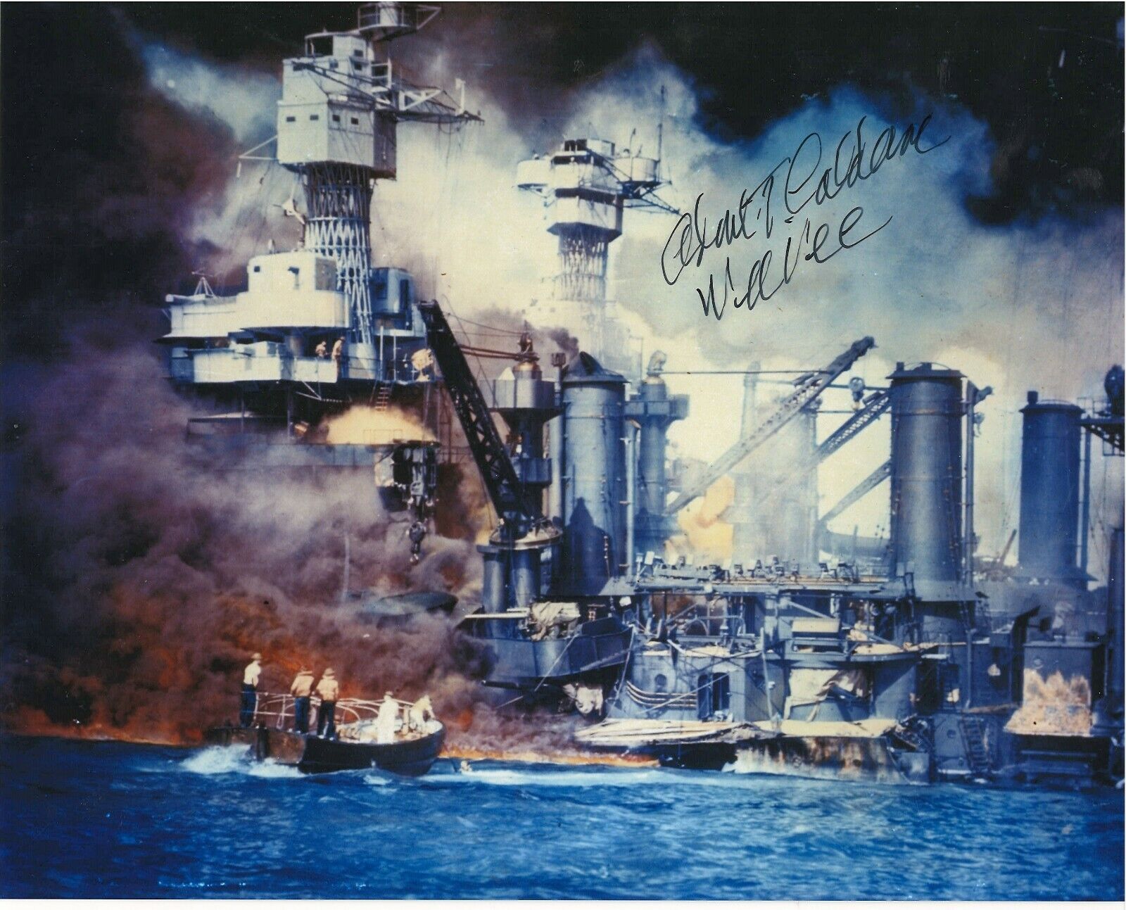 ADONE CALDERON USS WEST VIRGINIA PEARL HARBOR ATTACK SURVIVOR RARE SIGNED Photo Poster painting