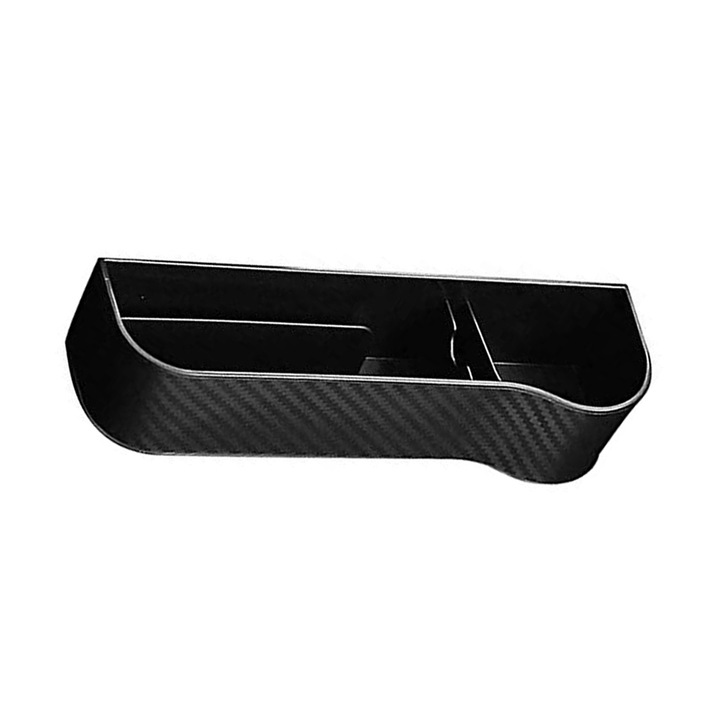 

Car Seat Gap Organizer Carbon Fiber Look Right Seat Slit Storage Box Pocket, Black, 501 Original