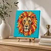 DIY Pre-Framed Lion Button Art Canvas Kit