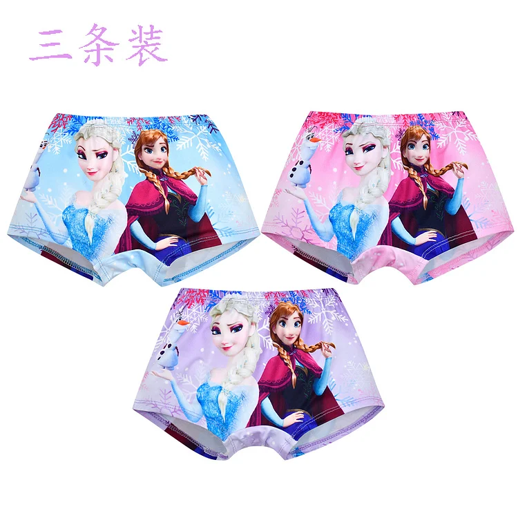Snow and ice strange fate isanna children's underwear cartoon children's underwear triangular flat edge quadrangle pants-Mayoulove