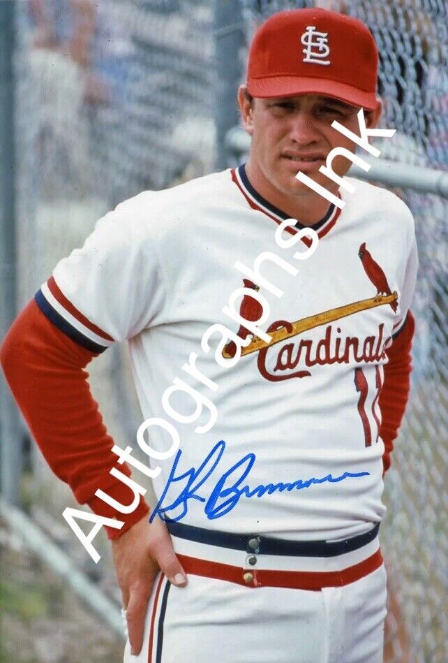 Glenn Brummer autographed 8x10 #5 St Louis Cardinals Rangers Private Signing