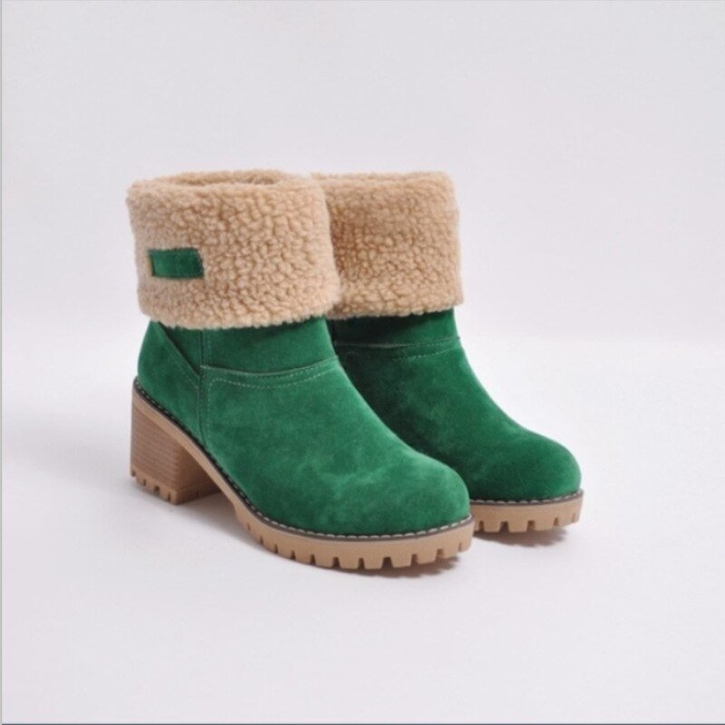 2021 Women's Shoes Snow boots Ladies Winter Flock Warm Boots Martinas Ankle Boots Short Bootie Outside Shoes Botas
