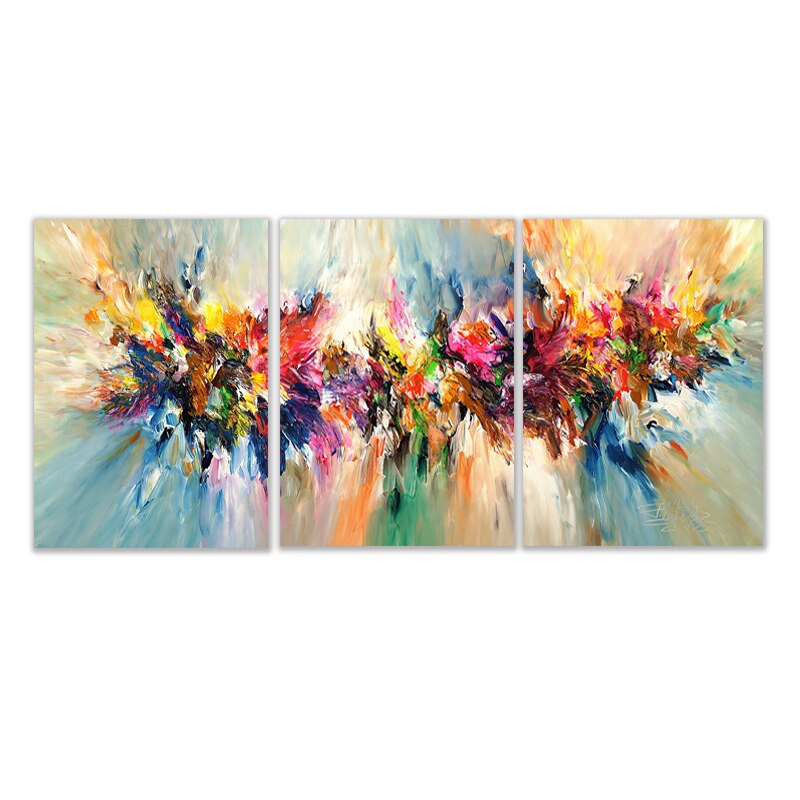3pcs Warm Colors Abstract Canvas Painting for Home Living Room Decor Modern Cuadros Wall Art Picture Printed Posters and Prints