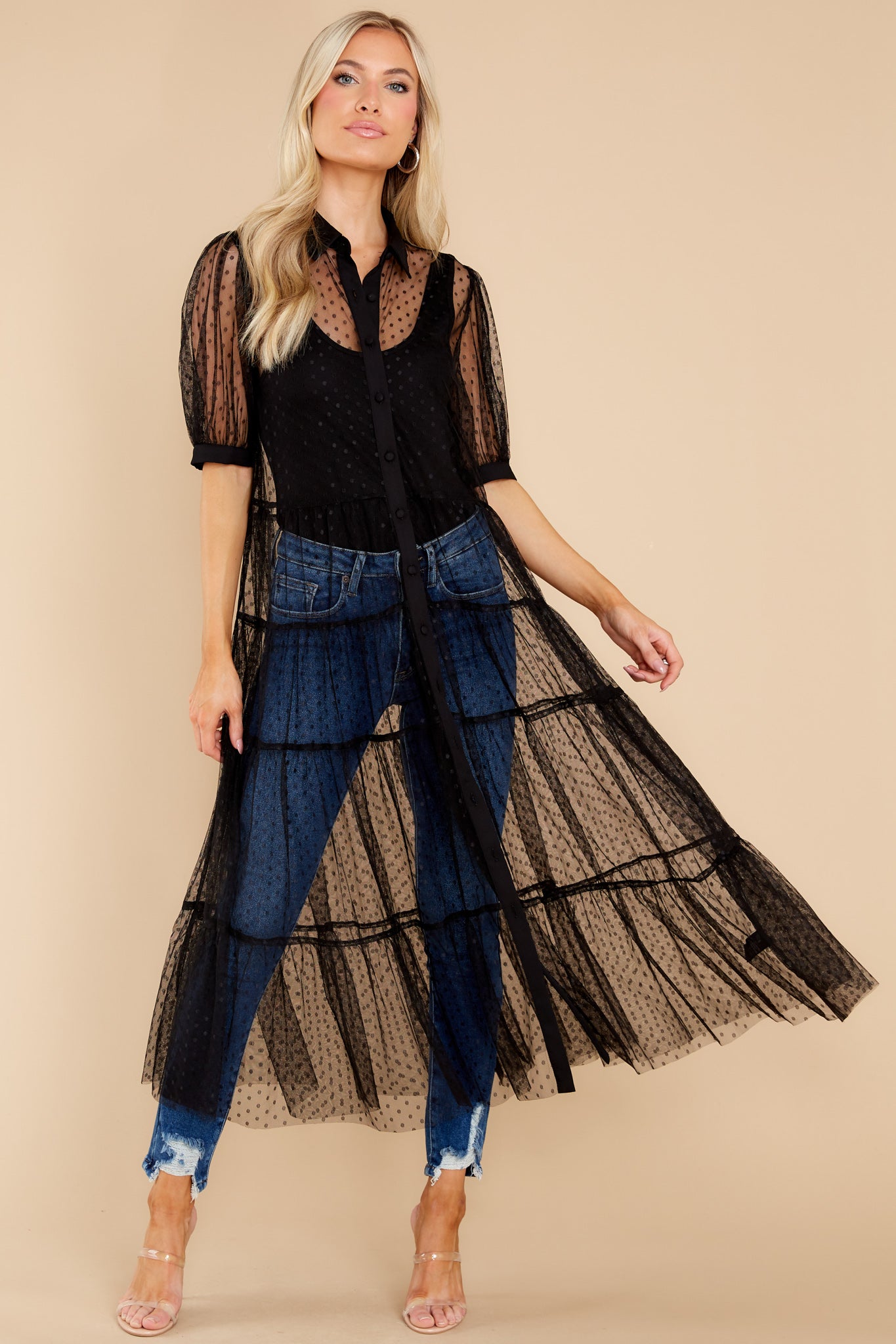  thdmladies Out Of Sight Sheer Black Midi Dress thedmladies