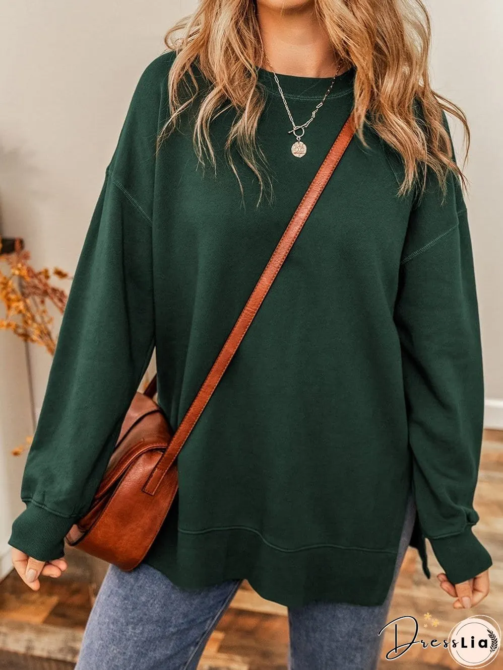 Stylish Crew Neck Pullover Sweater