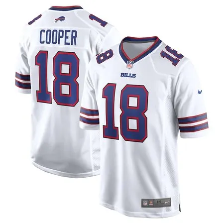 Men's Buffalo Bills #18 Amari Cooper  White Game Jersey
