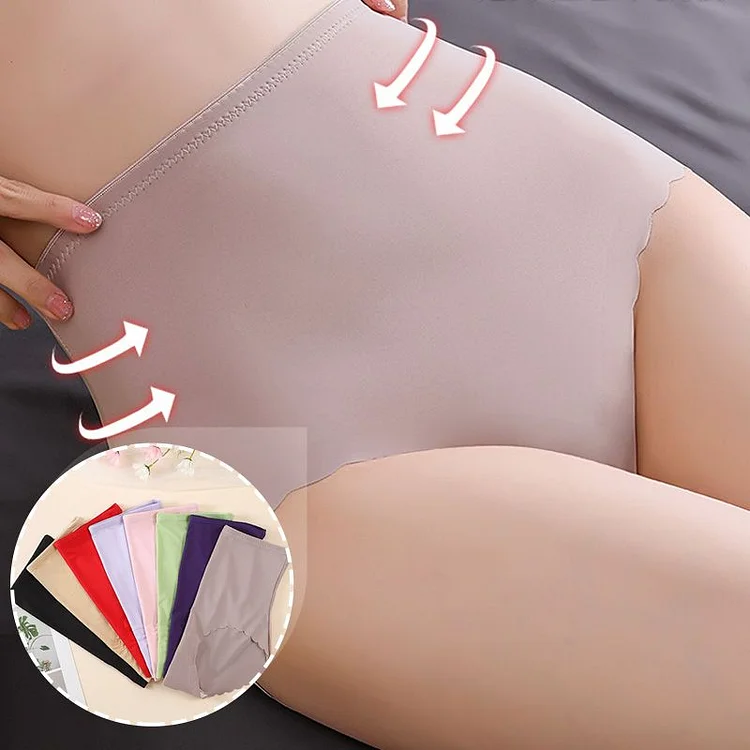 Women’s High Waist Seamless Ice Silk Panties