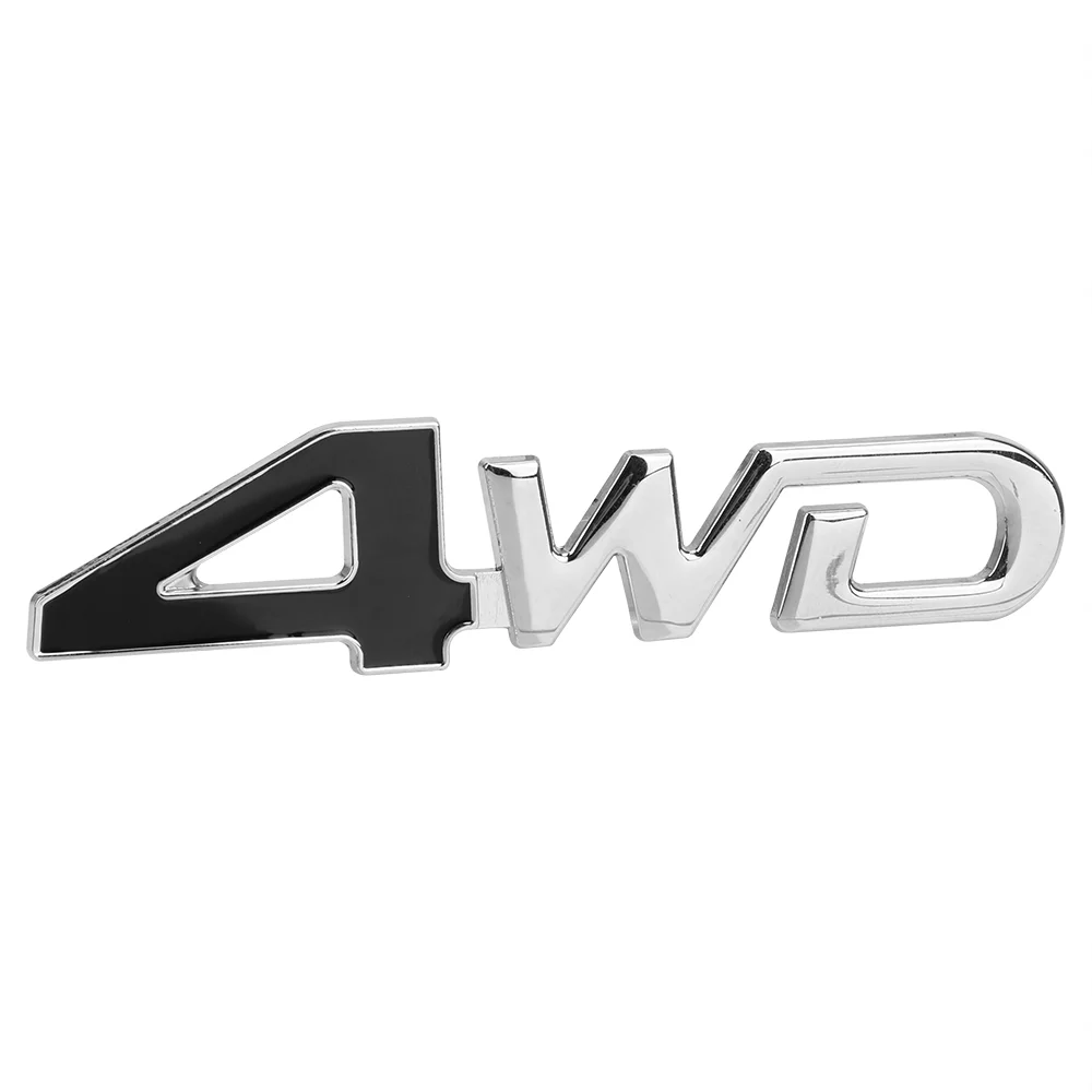 3D 4WD Emblem For Car Tail Rear Four Wheel Drive Truck Metal Badge Decal Sticker w/Adhesive