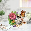 (US Only)2D Flat Flower Cat DIY Desktop Diamond Art Kits Double-Sided Bedroom Table Decor