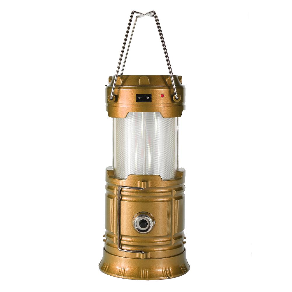 

Solar Portable Retractable Tent Light Flame Lamp Flashlight (Gold EU Plug, 501 Original