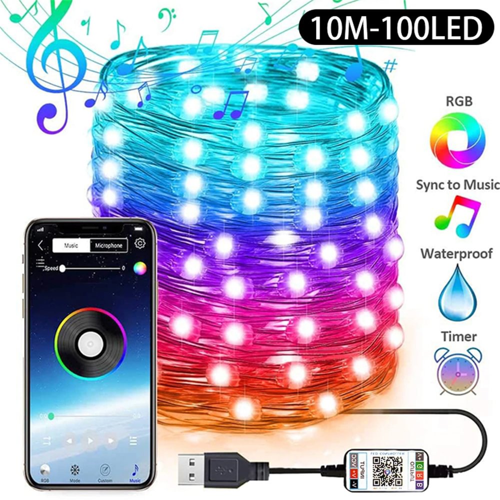 USB LED String Light Bluetooth App Control String Lights