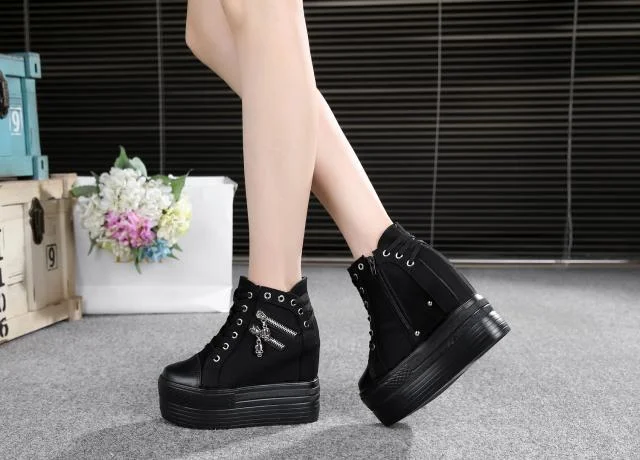 NEW Brand Hidden Heels Platform Sneakers Women Breathable Air Wedge Sock Shoes Woman Casual Ladies Boots Zapatos Mujer 2022 W05