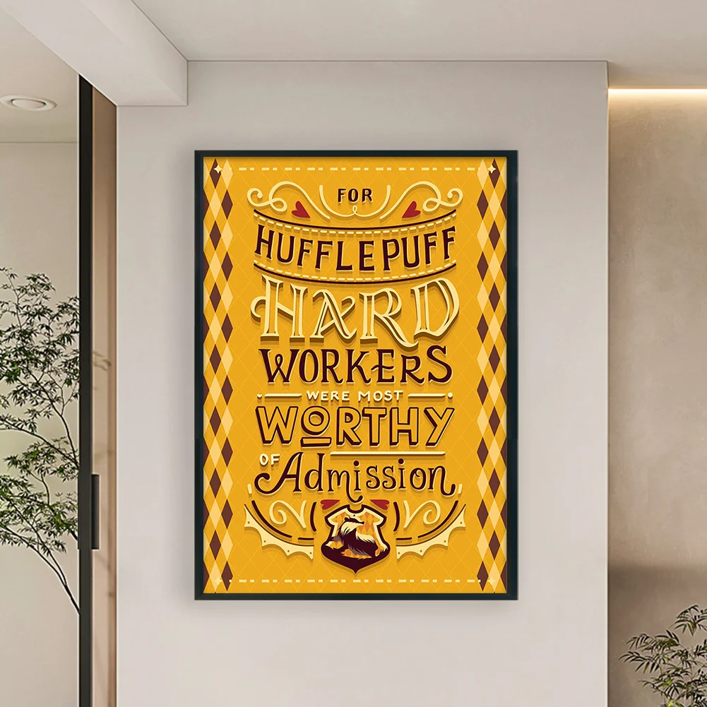 Full Embroidery cotton 11CT Print Harry Potter Academy Cross Stitch 50x70cm