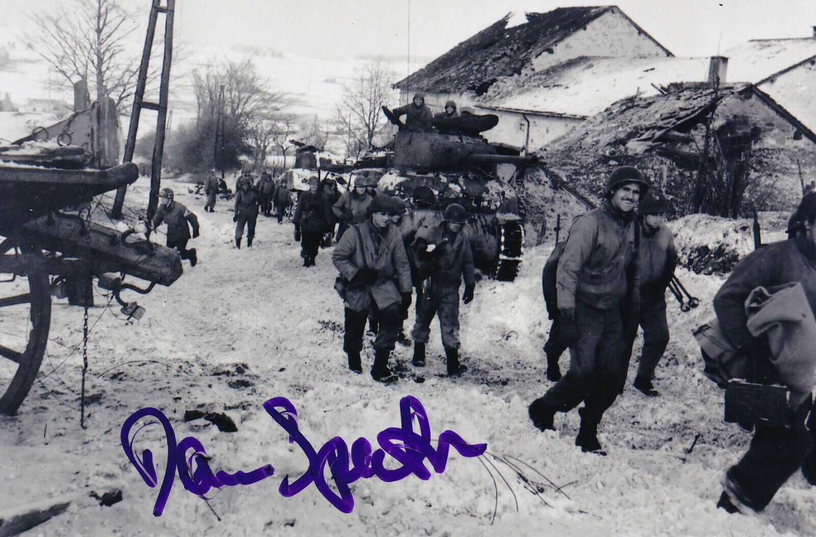 Daniel Spector Signed 4x6 Photo Poster painting World War II Battle of the Bulge Rhineland Army