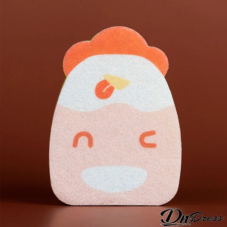 Fashion Kitchen Thickened Cleaning Sponge Wipe Cute Scouring Pad