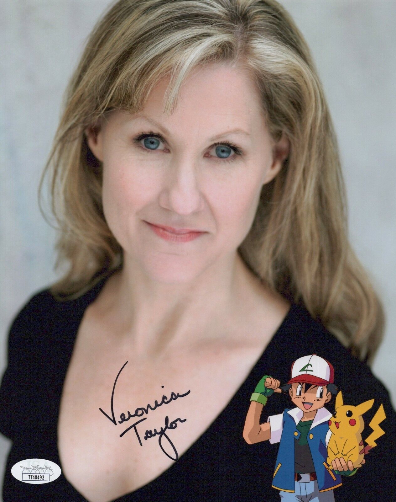 VERONICA TAYLOR Signed 8x10 POKEMON ASH Photo Poster painting Authentic Autograph JSA COA Cert