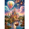 Castle Hot Air Balloon - 11CT Stamped Cross Stitch 40*60cm