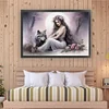 Beauty And The Wolf-11CT Stamped Cross Stitch 60*40cm/23.62*15.75in (Big Size)