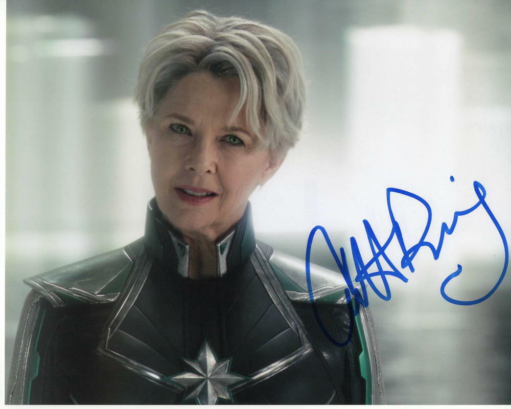 ANNETTE BENING SIGNED AUTOGRAPHED 8X10 Photo Poster painting SUPREME INTELLIGENCE CAPTAIN MARVEL