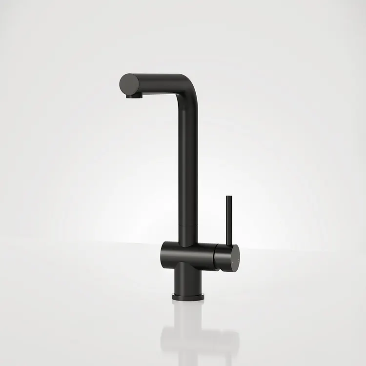 EVERSTEIN High-Arc Single Handle Bar Faucet Matte Black