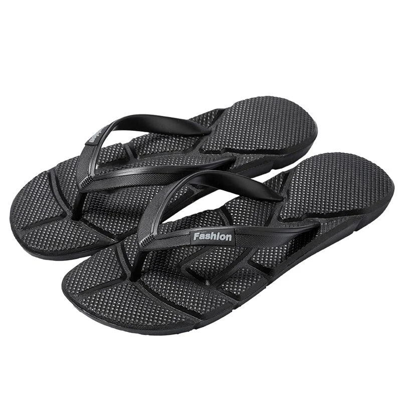 Flip-Flops Men's 2021 Summer New Non-Slip Wear-Resistant Flat-Bottom Slippers Outdoor Wear Pinch Beach Casual Sandals Size 46