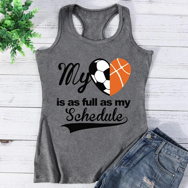 My Heart is Full Soccer And Basketball Vest Top-Annaletters